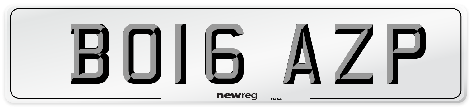 BO16 AZP Number Plate from New Reg